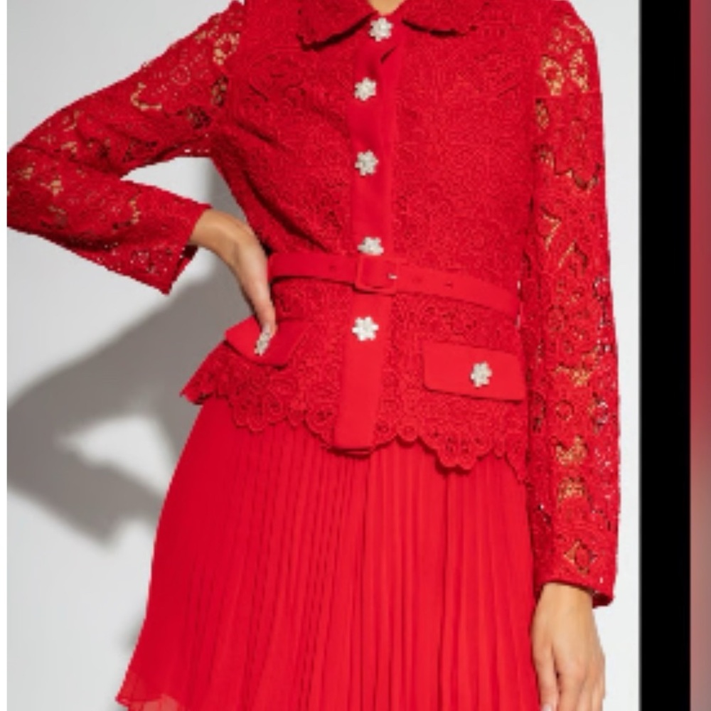 SELF-PORTRAIT 
Guipure Lace Minidress
